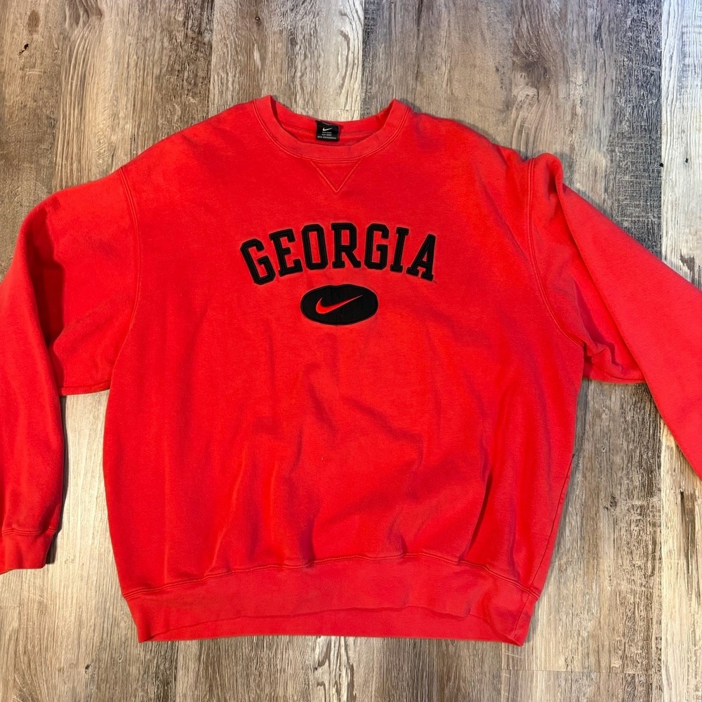Vintage Georgia Bulldogs Sweatshirt Mens 2XL Nike Football NCAA Embroidered